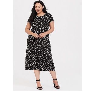Torrid leopard midi dress
